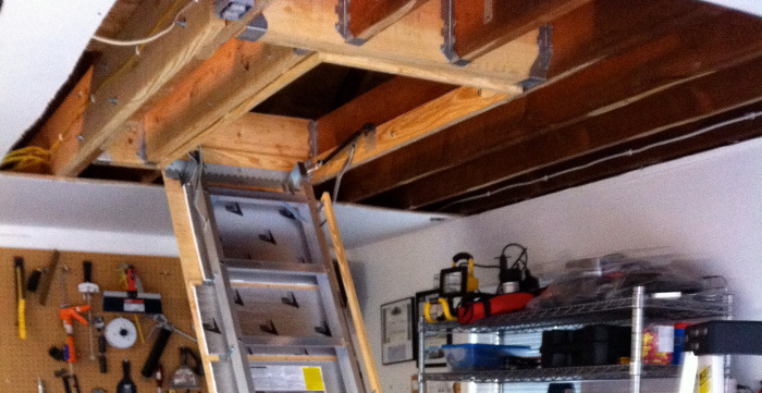 Convert unused garage attic space to storage | Copewood